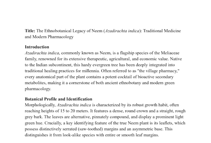 be your expert botany content writer and medicinal plants researcher